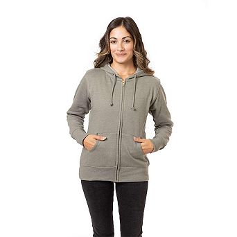 Econscious Women's Heathered Full-Zip Hooded Sweatshirt