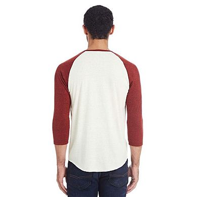 Threadfast Apparel Triblend Three-Quarter Sleeve Raglan T-Shirt