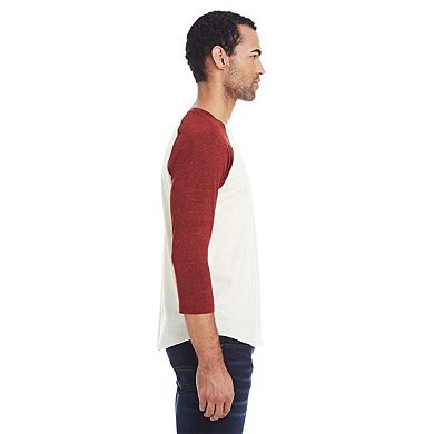 Threadfast Apparel Triblend Three-Quarter Sleeve Raglan T-Shirt
