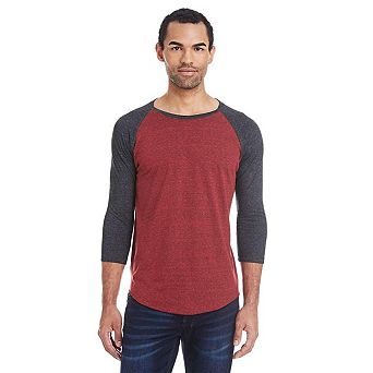 Threadfast Apparel Triblend Three-Quarter Sleeve Raglan T-Shirt