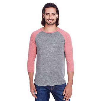 Threadfast Apparel Triblend Three-Quarter Sleeve Raglan T-Shirt