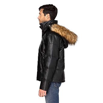 Threadfast Apparel Vegan Leather Puffer Jacket