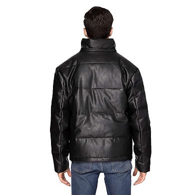 Threadfast Apparel Vegan Leather Puffer Jacket