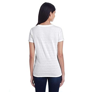 Threadfast Apparel Women's Invisible e V-Neck T-Shirt