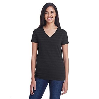 Threadfast Apparel Women's Invisible e V-Neck T-Shirt