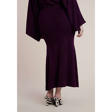 ELOQUII Women's Plus Size Sweater Maxi Skirt