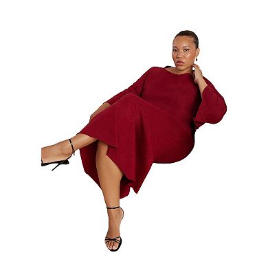 ELOQUII Women's Plus Size Sweater Maxi Skirt