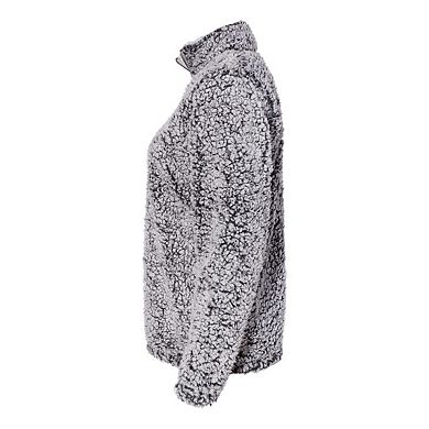 J. America Womens Epic Sherpa Quarter-Zip Pullover