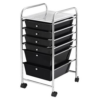 Costway 6 Drawer Rolling Storage Cart Scrapbook Paper Office Organizer
