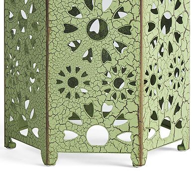 Liana Outdoor Side Table, Hexagonal, Sunburst Cut Out