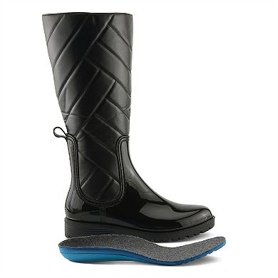 Spring Step Women's Waterproof Quilted Rain Boots