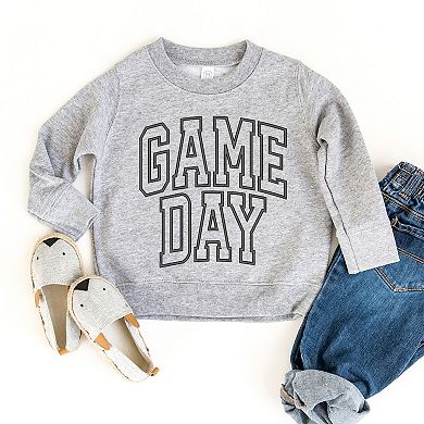 Embroidered Game Day Arched - Toddler Graphic Sweatshirt