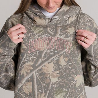 Embroidered Howdy Varsity - Camo Hoodie
