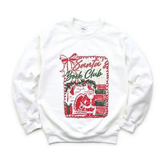 Santa's Book Club Coquette - Women's Graphic Sweatshirt