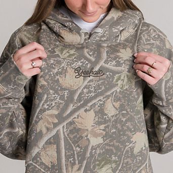 Embroidered Yee Haw Rope - Camo Hoodie