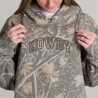 Embroidered Howdy Varsity - Camo Hoodie