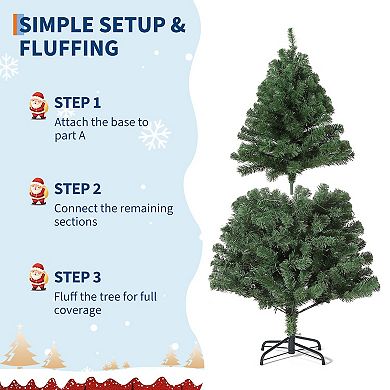 IDEALHOUSE Christmas Tree 6FT Pre-Lit Artificial with Multicolour LED Lights