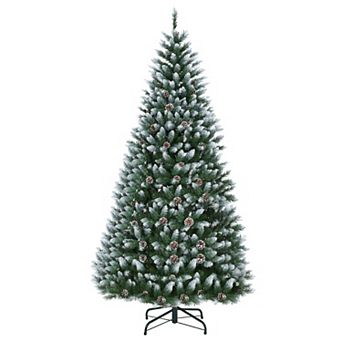 IDEALHOUSE Christmas Tree 9ft Pre-Lit White Artificial with 1042 Branches