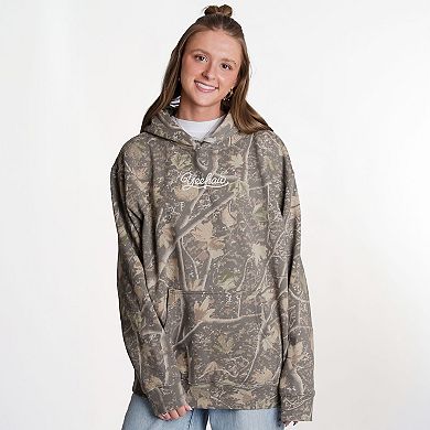 Embroidered Yee Haw Rope White Thread - Camo Hoodie