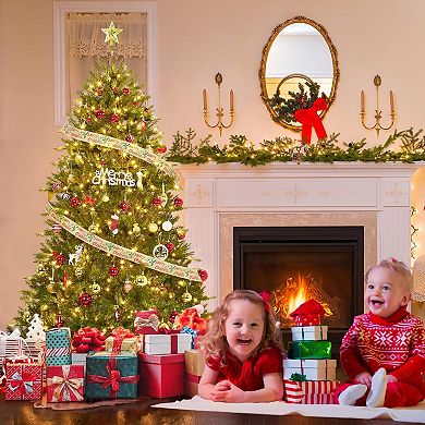 IDEALHOUSE Christmas Tree 6ft Pre-Lit Classic American Spruce with 450 LEDs