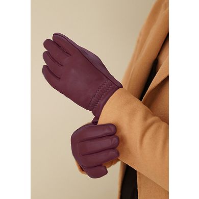 Women`s Premium Lamb Leather Touchscreen Gloves "SADIE"