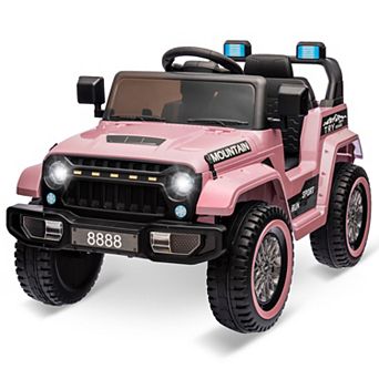 12V Kids Ride On Truck, 2-Seater Electric Car w/Remote, 35W Motors, 3 Speeds, Lights, Suspension