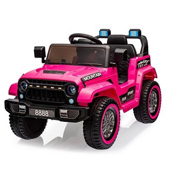 12V Kids Ride On Truck, 2-Seater Electric Car w/Remote, 35W Motors, 3 Speeds, Lights, Suspension