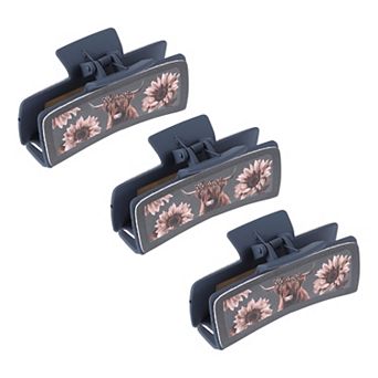 3 pc Hair Claw Clips, Highland Cattle Hair Claw Clips for Women, Hair Claw Clips for Thick Hair