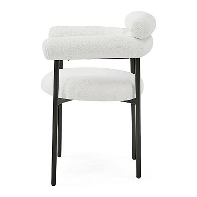 Naci Modern Fabric Dining Arm Chairs by Christopher Knight Home