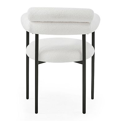 Naci Modern Fabric Dining Arm Chairs by Christopher Knight Home