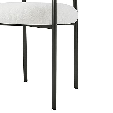 Naci Modern Fabric Dining Arm Chairs by Christopher Knight Home