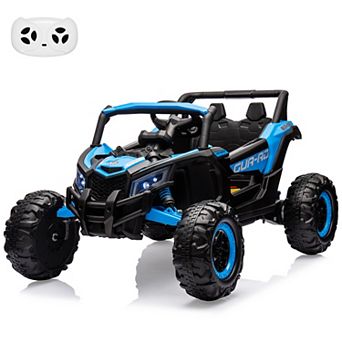 24V 2-Seater Kids Ride On UTV Car, Electric Vehicle w/Remote, LED Lights, Music, Suspension