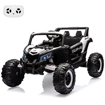 24V 2-Seater Kids Ride On UTV Car, Electric Vehicle w/Remote, LED Lights, Music, Suspension