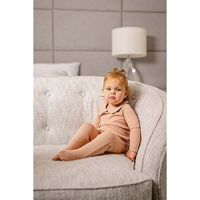 Collar Footie - Baby Girls
