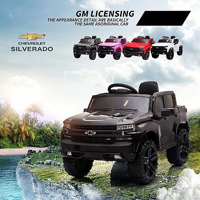 Chevrolet Silverado 12V Kids Electric Truck w/ Parent Remote & LED Lights