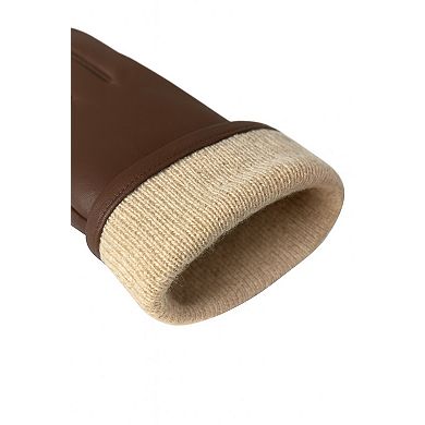 Women`s extra long Premium Lamb Leather Touchscreen Gloves "LOLA Long"; Cashmere Lining