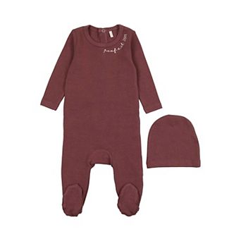POUF Embroidered Footie - Baby Girls
