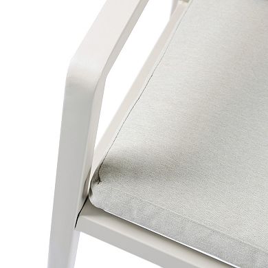 Oaklen All Weather Outdoor Patio Dining Chairs with Cushions by Christopher Knight Home