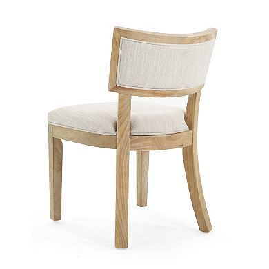Fescue Fabric and Rubberwood Upholstered Dining Chairs (Set of 2) by Christopher Knight Home