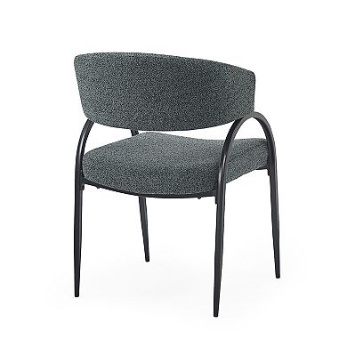 Naci Modern Fabric Dining Chairs With Metal Legs by Christopher Knight Home