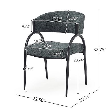 Naci Modern Fabric Dining Chairs With Metal Legs by Christopher Knight Home