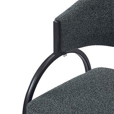 Naci Modern Fabric Dining Chairs With Metal Legs by Christopher Knight Home