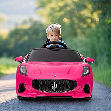Maserati 12V Ride-On Car, 7Ah Battery & Remote Control, Spring Suspension & Lights