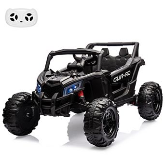 24V 2-Seater Kids Ride On UTV Car, Electric Vehicle w/Remote, LED Lights, Music, Suspension