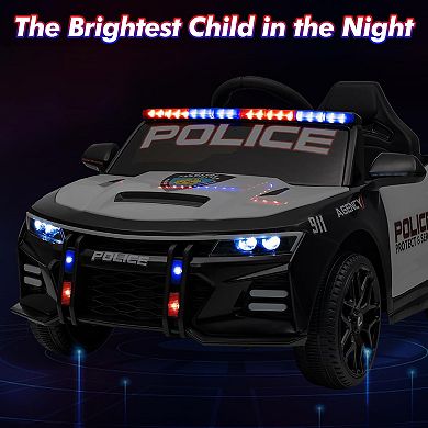 Kids' Remote Control Police Car - Sirens, Lights & Music,Battery-Powered