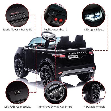 12V Licensed Land Rover 2-Seater Ride On Car for Kids, Electric Vehicle with Remote, LED Lights
