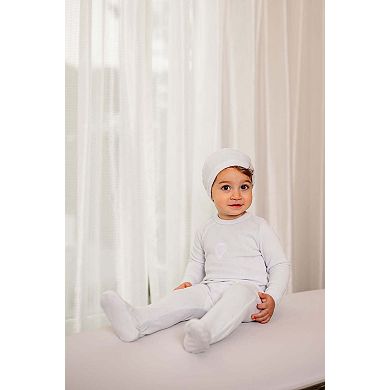 Velour Embroidered Footie - Baby Boys