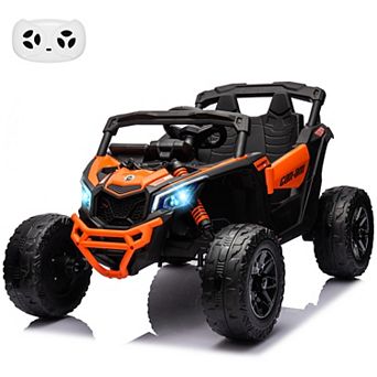 12V Licensed Can-Am Kids Ride On UTV, Electric Off-Road Car w/Remote, LED Lights, Music