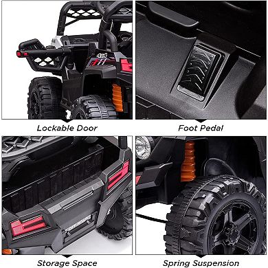 Kids' Remote Control Electric Truck - 3 Speeds, LED Lights & MP3 Player