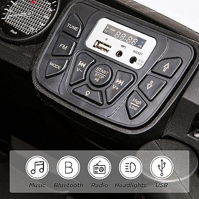 Kids' Remote Control Electric Truck - 3 Speeds, LED Lights & MP3 Player